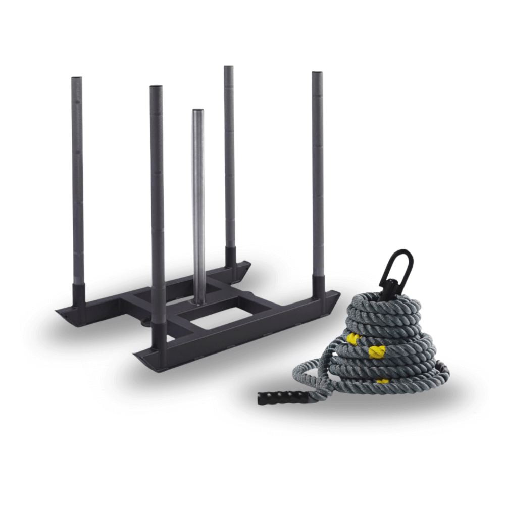 เครื่องดึงเลื่อนปรับน้ำหนัก HOMEFITTOOLS พร้อมเชือก ฝึก HYROX